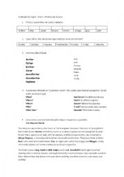 English Worksheet: test of 6 th grades