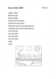 English Worksheet: The train poem