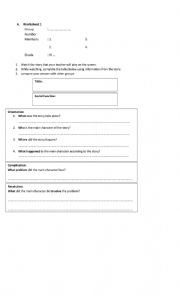 English Worksheet: Fairy tale