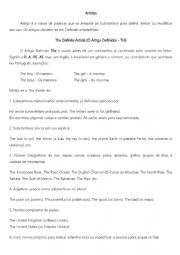 English Worksheet: articles