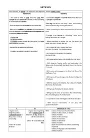 English Worksheet: Articles