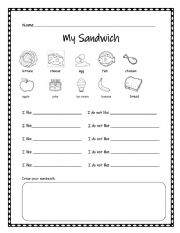 Carla´s Sandwich - ESL worksheet by Spin3