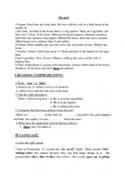 English Worksheet: reading ,gr  and writing