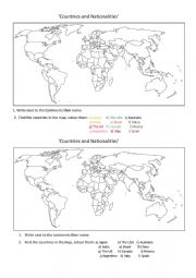 English worksheets: countries and nationalities worksheets, page 112