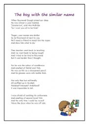 English Worksheet: Poem