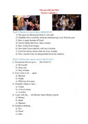 English Worksheet: Friends season 1 episode 1