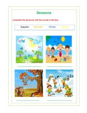 English Worksheet: Seasons