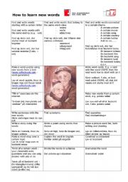 English Worksheet: Learning new words