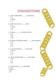 English Worksheet: Conjuctions