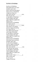 So this is Xmas (Celine Dion) - ESL worksheet by isabellaaraujooliveira2