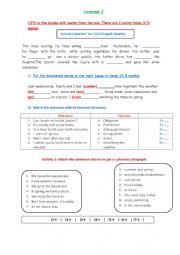 English Worksheet: language tasks for 7th grade