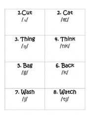 English Worksheet: Memory Game