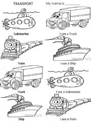 English Worksheet: transportation handouts