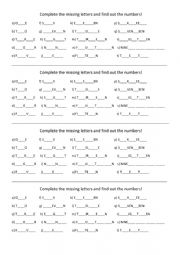 English Worksheet: Complete the missing letters