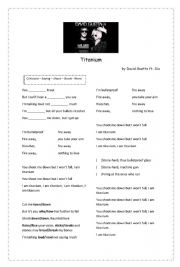 English Worksheet: Listening Activity - Titanium Song