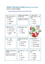 English Worksheet: Christmas, the Grinch