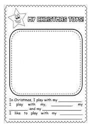 English Worksheet: My Christmas Toys