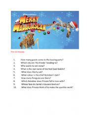 Merry Madagascar comprehension questions