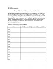 English Worksheet: China One Child policy