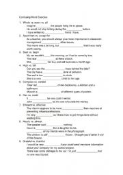 English Worksheet: confusing grammar exercises