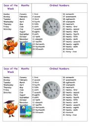 English Worksheet: Dates