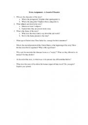 English Worksheet: A Sound of Thunder Assignment