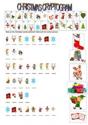 English Worksheet: Christmas Cryptogram