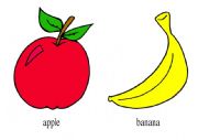 English Worksheet: fruits large size
