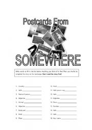 English Worksheet: Send a postcard