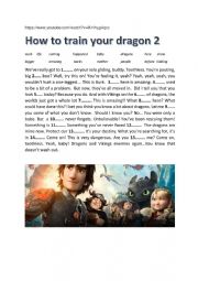 English Worksheet: How to train a dragon 2