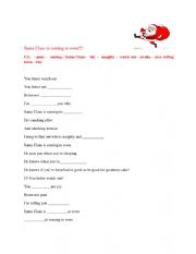 English Worksheet: Santa Claus is coming to town!