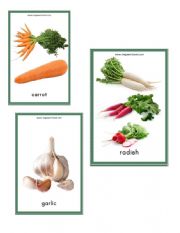 Flashcards root vegetables