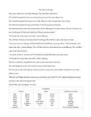 English Worksheet: 3 little Pigs Story