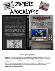 English Worksheet: Zombie Apocalypse
