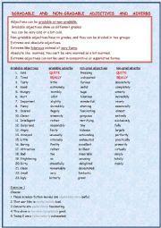 Gradable Non-Gradable adjectives 1 - ESL worksheet by EnglishShouldBeFun