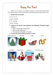 English Worksheet: Christmas lesson