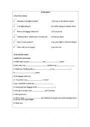 English Worksheet: Airport and Travelling