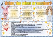 OTHER, THE OTHER OR ANOTHER? WORKSHEET