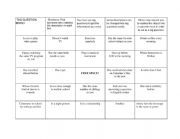 English Worksheet: Tag Questions Bingo