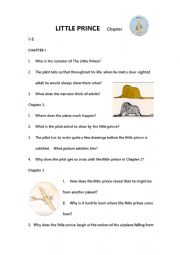 English Worksheet: Little Prince Chapter 1-5