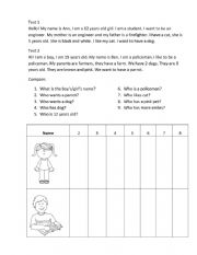 English Worksheet: To be - To have 