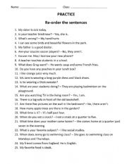 English Worksheet: revision 