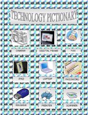 English Worksheet: technology pictionary