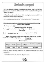 English Worksheet: paragraph