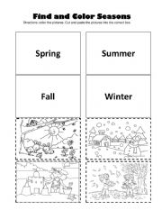 English Worksheet: Seasons of the year