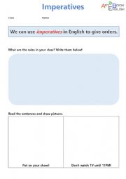 English Worksheet: imperative worksheet