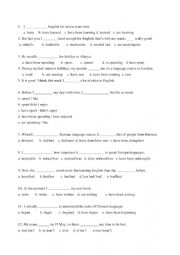 English Worksheet: Mixed tenses exercises
