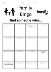 Family Bingo (_Find Someone)