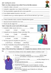 English Worksheet: cindeellas tale 