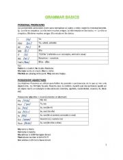 English Worksheet: Grammar Basics